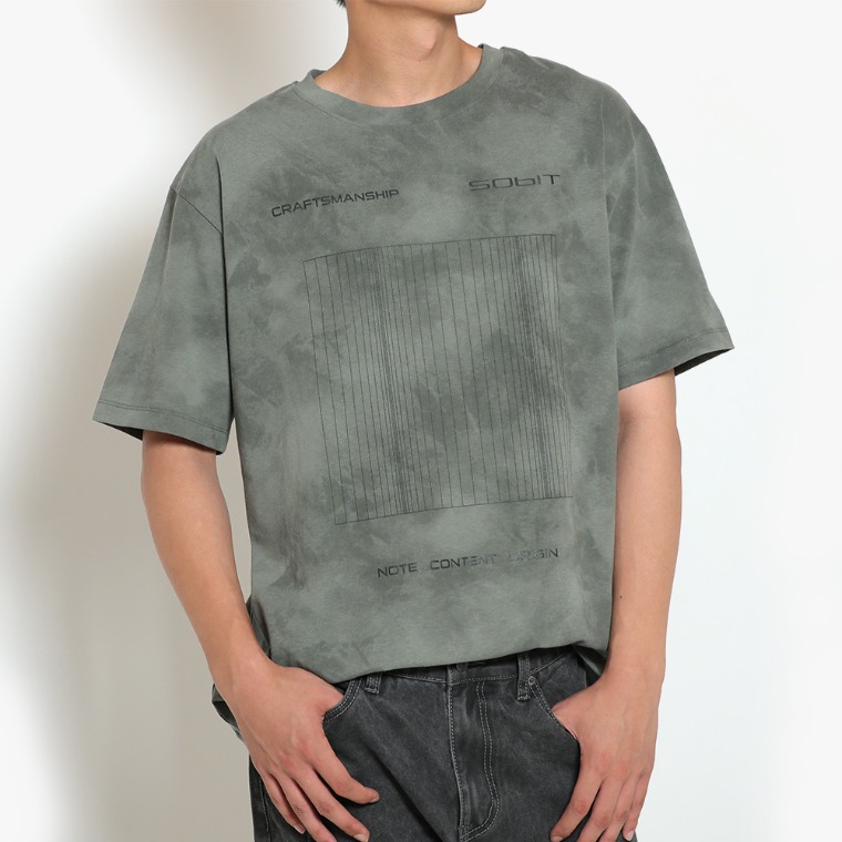 [SOBIT FASHION] Rectangle T-shirt (KHAKI)