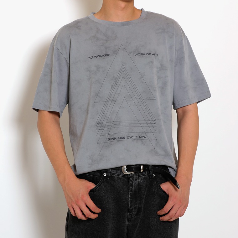 [SOBIT FASHION] Triangle T-shirt (WARM GREY)
