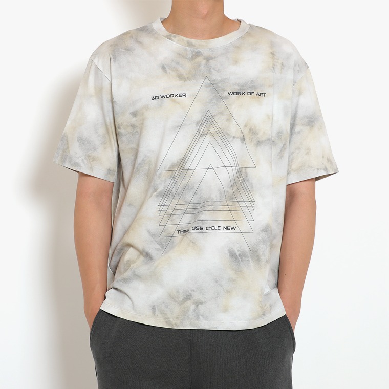 [SOBIT FASHION] Triangle T-shirt (LIGHT GREY)